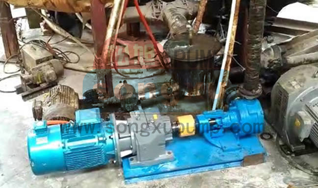 内齿泵NB-210X,PPG大料发泡泵案例现场